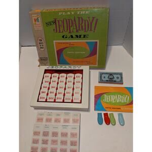 Vintage 1964 New Jeopardy Board Game  Fifth Edition MB #4457 Complete